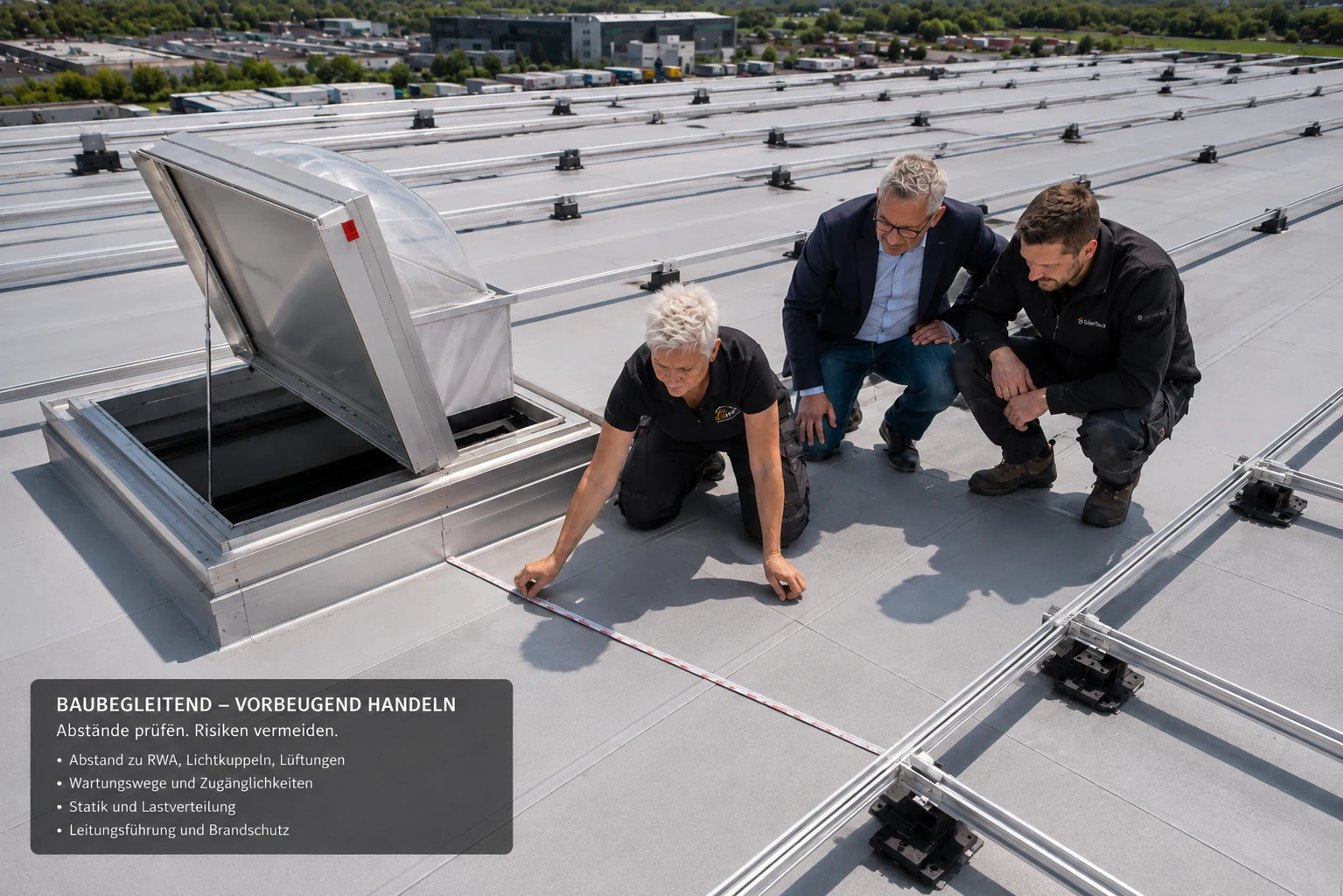 Beispielhafte Baubegleitung einer gewerblichen Photovoltaikanlage